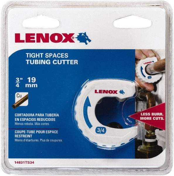 Lenox - 3/4" Pipe Capacity, Tube Cutter - Cuts Copper - Apex Tool & Supply