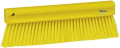 Vikan - Polyester Counter Brush - 2" Bristle Length, 11" Long x 1-1/4" Wide Head, Yellow - Apex Tool & Supply