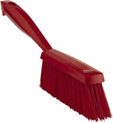 Vikan - 14" OAL, Polyester Staple Set Bench Brush - 2" Bristle Length, 6-3/8" Long Head, Red - Apex Tool & Supply