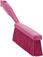 Vikan - 14" OAL, Polyester Staple Set Bench Brush - 2" Bristle Length, 6-3/8" Long Head, Pink - Apex Tool & Supply