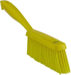 Vikan - 14" OAL, Polyester Staple Set Bench Brush - 2" Bristle Length, 6-3/8" Long Head, Yellow - Apex Tool & Supply