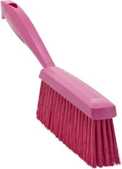 Vikan - 14" OAL, Polyester Staple Set Bench Brush - 2" Bristle Length, 6-3/8" Long Head, Pink - Apex Tool & Supply