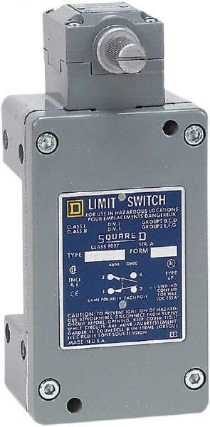Square D - SPDT, NC/NO, 600 Volt Screw Terminal, Rotary Head Actuator, General Purpose Limit Switch - 1, 2, 4, 6, 12, 13, 6P NEMA Rating, IP67 IPR Rating - Apex Tool & Supply