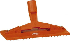 Vikan - 9" Long x 3-3/4" Wide Scouring Pad Holder - Orange - Apex Tool & Supply