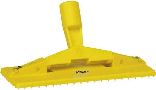 Vikan - 9" Long x 3-3/4" Wide Scouring Pad Holder - Yellow - Apex Tool & Supply