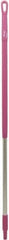 Vikan - 51 x 1-1/4" Aluminum Squeegee Handle - European Threaded Connection, Pink - Apex Tool & Supply