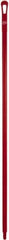 Vikan - 59 x 1-1/4" Polypropylene Squeegee Handle - European Threaded Connection, Red - Apex Tool & Supply