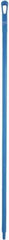 Vikan - 59 x 1-1/4" Polypropylene Squeegee Handle - European Threaded Connection, Blue - Apex Tool & Supply