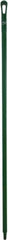Vikan - 59 x 1-1/4" Polypropylene Squeegee Handle - European Threaded Connection, Green - Apex Tool & Supply