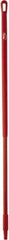 Vikan - 51 x 1-1/4" Fiberglass Squeegee Handle - European Threaded Connection, Red - Apex Tool & Supply