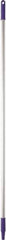Vikan - 59 x 1" Aluminum Squeegee Handle - European Threaded Connection, Purple - Apex Tool & Supply