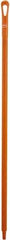 Vikan - 51 x 1-1/4" Polypropylene Squeegee Handle - European Threaded Connection, Orange - Apex Tool & Supply