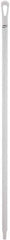 Vikan - 51 x 1-1/4" Polypropylene Squeegee Handle - European Threaded Connection, White - Apex Tool & Supply