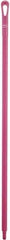 Vikan - 51 x 1-1/4" Polypropylene Squeegee Handle - European Threaded Connection, Pink - Apex Tool & Supply