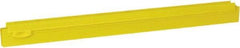 Vikan - 20" Rubber Blade Squeegee Refill - Double Edge, Yellow, Plastic Holder - Apex Tool & Supply