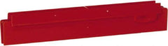 Vikan - 10" Rubber Blade Squeegee Refill - Double Edge, Red, Plastic Holder - Apex Tool & Supply