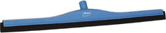 Vikan - 28" Foam Rubber Blade Bench Squeegee - Double Edge, Blue, Plastic Holder - Apex Tool & Supply