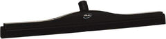 Vikan - 24" Foam Rubber Blade Bench Squeegee - Double Edge, Black, Plastic Holder - Apex Tool & Supply