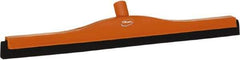 Vikan - 24" Foam Rubber Blade Bench Squeegee - Double Edge, Orange, Plastic Holder - Apex Tool & Supply