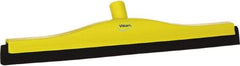 Vikan - 20" Foam Rubber Blade Bench Squeegee - Double Edge, Yellow, Plastic Holder - Apex Tool & Supply