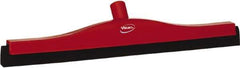 Vikan - 20" Foam Rubber Blade Bench Squeegee - Double Edge, Red, Plastic Holder - Apex Tool & Supply