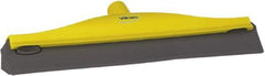 Vikan - 16" Rubber Blade Ceiling Squeegee - Double Edge, Yellow, Plastic Holder - Apex Tool & Supply