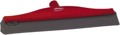 Vikan - 16" Rubber Blade Ceiling Squeegee - Double Edge, Red, Plastic Holder - Apex Tool & Supply