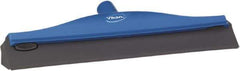 Vikan - 16" Rubber Blade Ceiling Squeegee - Double Edge, Blue, Plastic Holder - Apex Tool & Supply