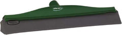 Vikan - 16" Rubber Blade Ceiling Squeegee - Double Edge, Green, Plastic Holder - Apex Tool & Supply