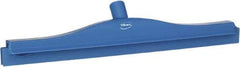 Vikan - 20" Rubber Blade Floor Squeegee - Double Edge, Blue, Plastic Holder - Apex Tool & Supply