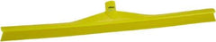 Vikan - 27.56" Rubber Blade Floor Squeegee - Single Edge, Yellow, Plastic Holder - Apex Tool & Supply
