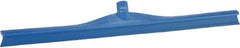 Vikan - 27.56" Rubber Blade Floor Squeegee - Single Edge, Blue, Plastic Holder - Apex Tool & Supply