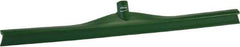 Vikan - 27.56" Rubber Blade Floor Squeegee - Single Edge, Green, Plastic Holder - Apex Tool & Supply