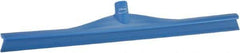 Vikan - 23.62" Rubber Blade Floor Squeegee - Single Edge, Blue, Plastic Holder - Apex Tool & Supply