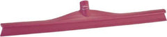 Vikan - 23.62" Rubber Blade Floor Squeegee - Single Edge, Pink, Plastic Holder - Apex Tool & Supply