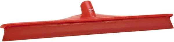 Vikan - 19.67" Rubber Blade Floor Squeegee - Single Edge, Red, Plastic Holder - Apex Tool & Supply