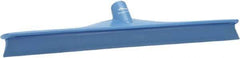 Vikan - 19.67" Rubber Blade Floor Squeegee - Single Edge, Blue, Plastic Holder - Apex Tool & Supply
