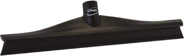 Vikan - 15-3/4" Rubber Blade Floor Squeegee - Single Edge, Black, Plastic Holder - Apex Tool & Supply