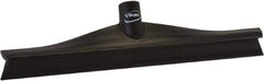 Vikan - 15-3/4" Rubber Blade Floor Squeegee - Single Edge, Black, Plastic Holder - Apex Tool & Supply