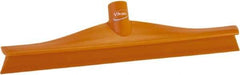 Vikan - 15-3/4" Rubber Blade Floor Squeegee - Single Edge, Orange, Plastic Holder - Apex Tool & Supply