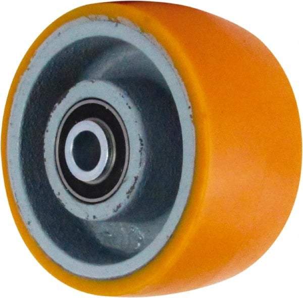Caster Connection - 6 Inch Diameter x 3 Inch Wide, Polyurethane on Iron Caster Wheel - 2,000 Lb. Capacity, 3-1/4 Inch Hub Length, 3/4 Inch Axle Diameter, Sealed Precision Ball Bearing - Apex Tool & Supply