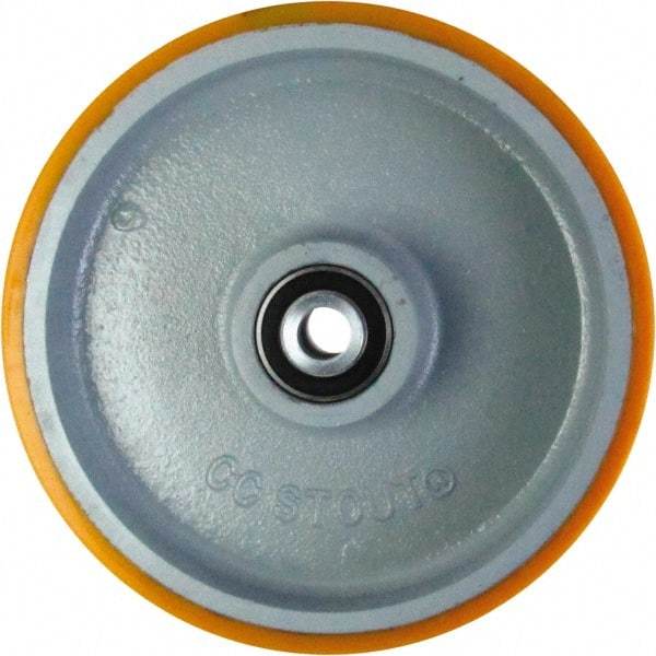 Caster Connection - 10 Inch Diameter x 2 Inch Wide, Polyurethane on Iron Caster Wheel - 1,850 Lb. Capacity, 2.2 Inch Hub Length, 1/2 Inch Axle Diameter, Sealed Precision Ball Bearing - Apex Tool & Supply