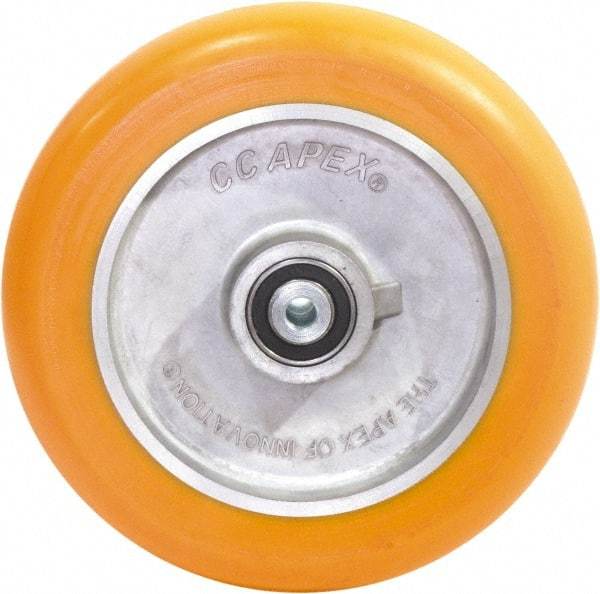 Caster Connection - 10 Inch Diameter x 2 Inch Wide, Polyurethane on Aluminum Caster Wheel - 1,500 Lb. Capacity, 2.2 Inch Hub Length, 1/2 Inch Axle Diameter, Sealed Precision Ball Bearing - Apex Tool & Supply