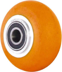 Caster Connection - 4 Inch Diameter x 2 Inch Wide, Polyurethane on Aluminum Caster Wheel - 650 Lb. Capacity, 2.2 Inch Hub Length, 1/2 Inch Axle Diameter, Sealed Precision Ball Bearing - Apex Tool & Supply