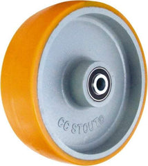 Caster Connection - 10 Inch Diameter x 3 Inch Wide, Polyurethane on Iron Caster Wheel - 2,750 Lb. Capacity, 3-1/4 Inch Hub Length, 3/4 Inch Axle Diameter, Sealed Precision Ball Bearing - Apex Tool & Supply