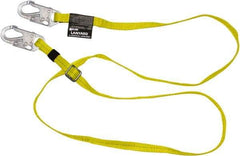 Miller - 6' Long, 310 Lb Capacity, 1 Leg Locking Snap Hook Harness Positioning/Restraint Lanyard - 1-1/2" Diam, Polyester Webbing, Locking Snap Hook Anchorage Connection - Apex Tool & Supply