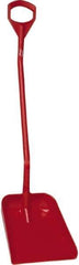 Vikan - 14-3/4" High Square Plastic Shovel - 39" Long D-Grip Handle - Apex Tool & Supply