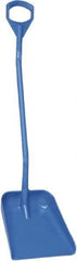 Vikan - 14-3/4" High Square Plastic Shovel - 39" Long D-Grip Handle - Apex Tool & Supply