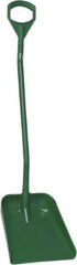 Vikan - 14-3/4" High Square Plastic Shovel - 39" Long D-Grip Handle - Apex Tool & Supply