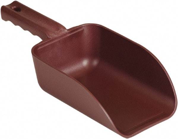 Remco - 32 oz Red Polypropylene & Semi-Ferrous Additive Flat Bottom Scoop - 4.3" Wide x 3" Deep Bowl, 11-1/2" OAL - Apex Tool & Supply
